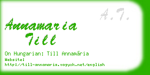 annamaria till business card